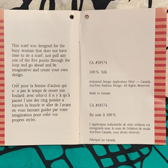 🇨🇦 🌟 AnnTees Original 1980s Vintage Silk Scarf Set - Picture 4 of 6